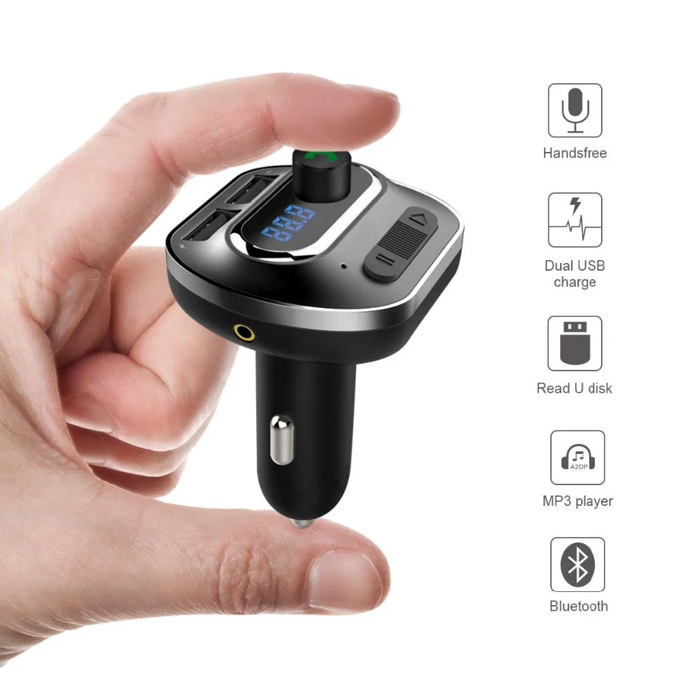 OPQ 2 USB Bluetooth FM передатчики Автомобильный mp3 плеер аудио Музыка с двумя Радио