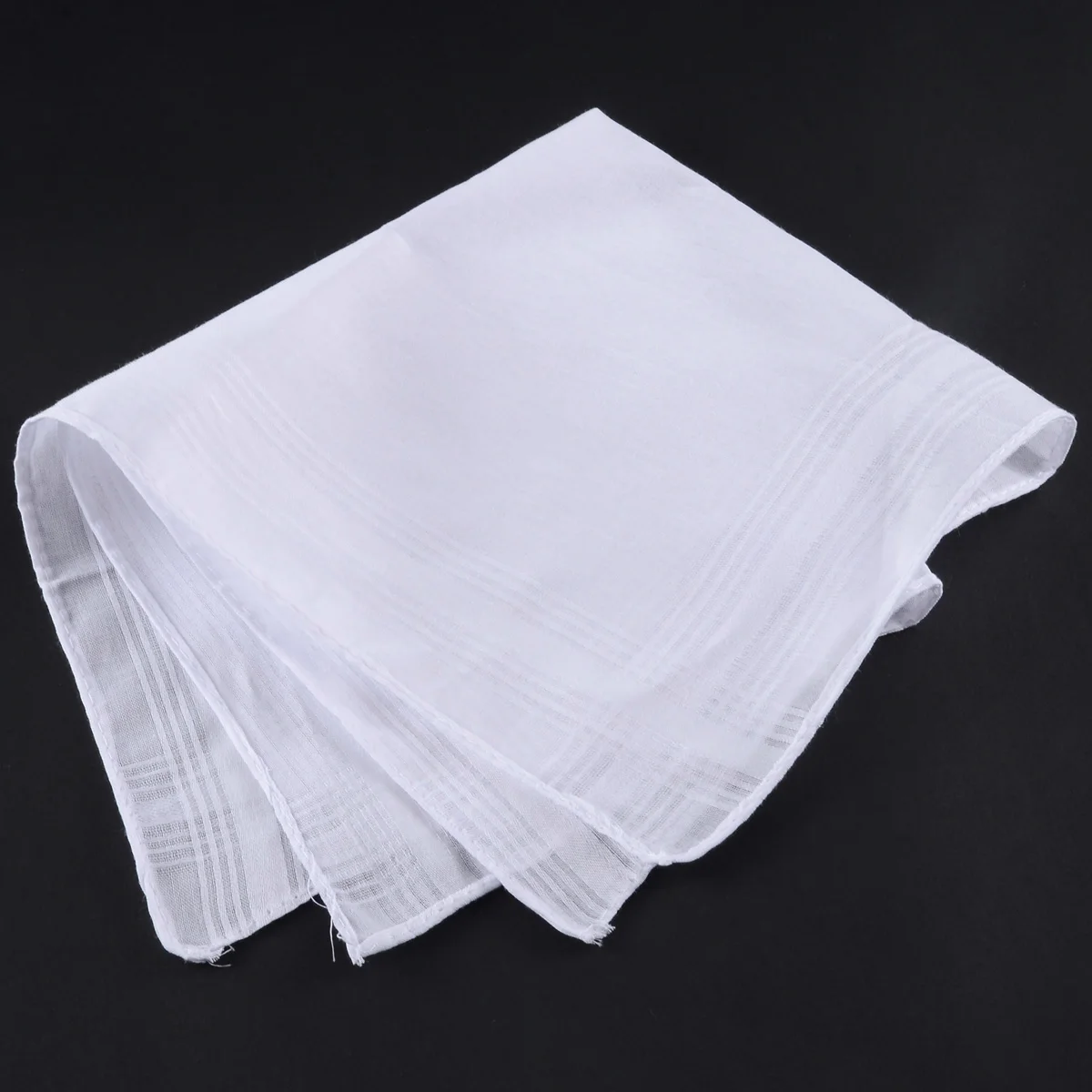 5 шт. белый карманный хлопковый однотонный носовой платок Hankie Hanky с полосой для