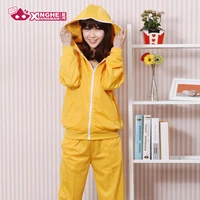 milky way anime vocaloid yellow kagamine rin len cosplay coat with hat hoodie sportswear suits yellow pants