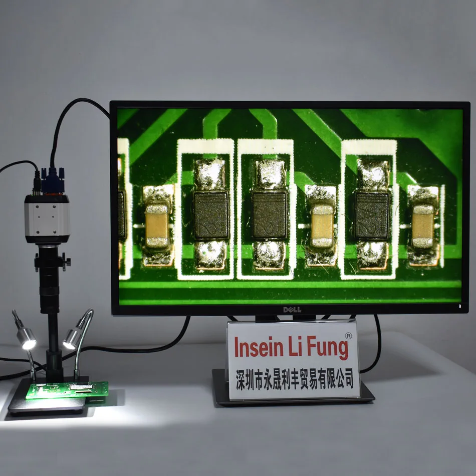 Цифровой видеомикроскоп камера VGA USB BNC AV выходы 10X 200X зум C крепление объектива