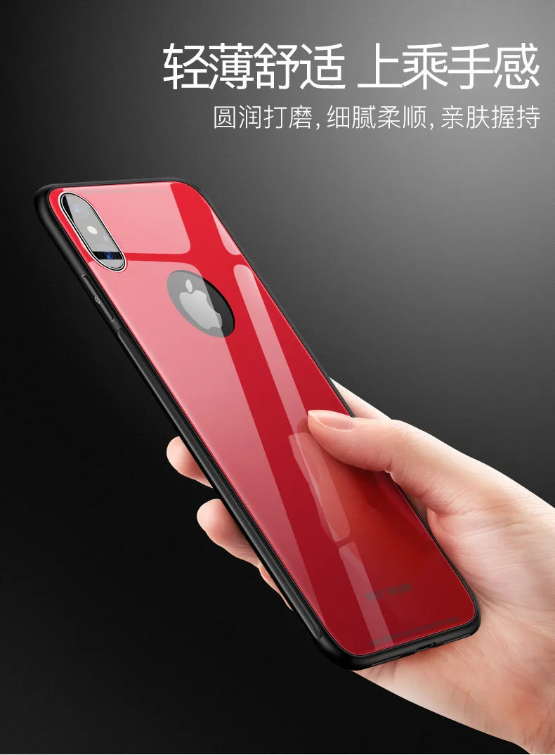 YY phoneCase закаленное стекло чехол для iPhone X Xs прозрачный защитный 6 7 8 плюс Чехол Coque
