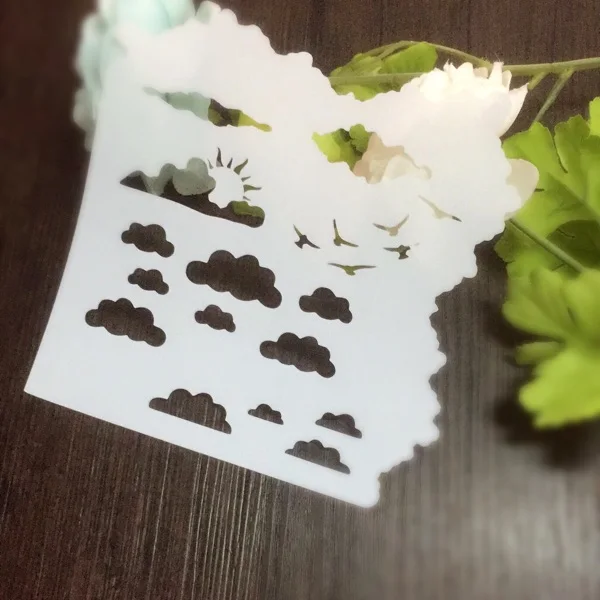Облако солнце чайки Скрапбукинг инструмент карточка DIY альбом Маскировка