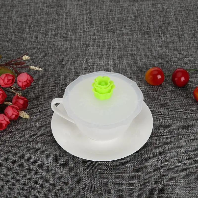 Reusable Silicone Rose Dustproof Cup Lid Leak Proof Airtight Seal Covers | Дом и сад