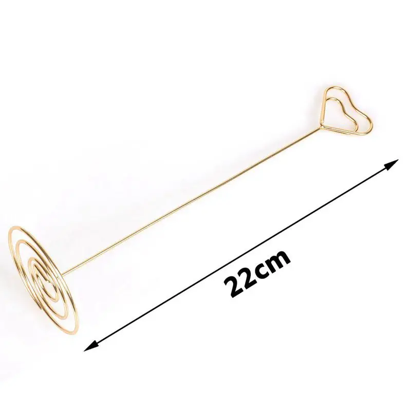 10pcs 8.6 Inch Tall Place Card Holder Table Number Stands with Heart Shap Photo Memo Cli | Канцтовары для офиса и дома