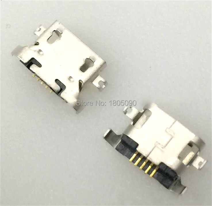 50 шт. микро USB 5pin Тяжелая пластина 1 27 мм без завивки боковой гнездовой разъем для