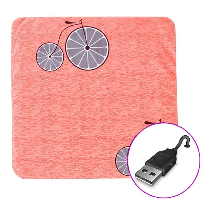 45*45 см USB зарядка нагревательная Подушка Съемная моющаяся грелка фланель