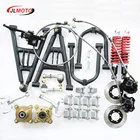 1 комплект передняя подвеска, маятник, верхняяНижняя рулевая распорка, шпиндели для суставов с тормозными ступицами, подходят для квадроцикла-багги сделай сам