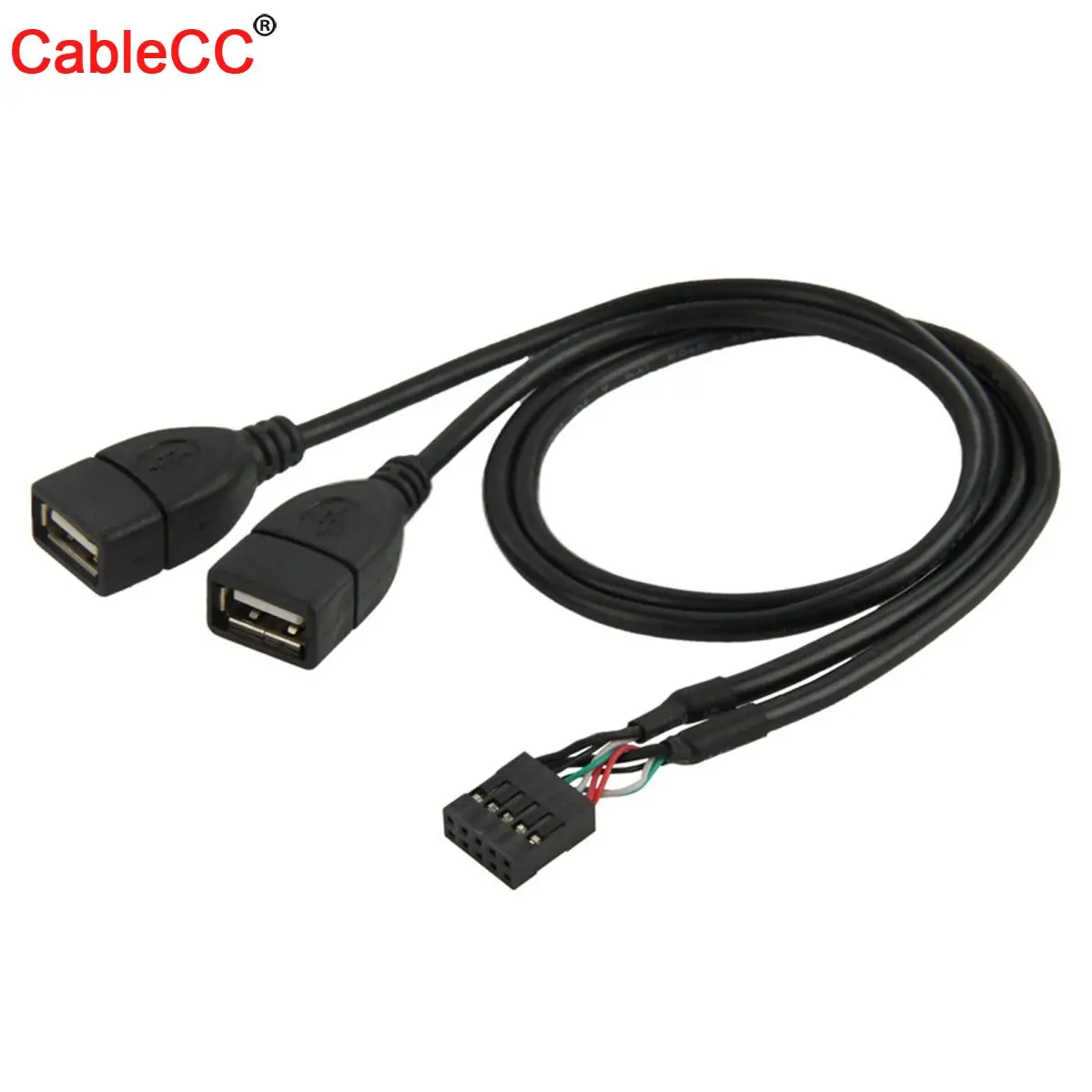 Кабель-переходник для материнской платы с 10 контактами на два разъема USB 2 0 50 см |