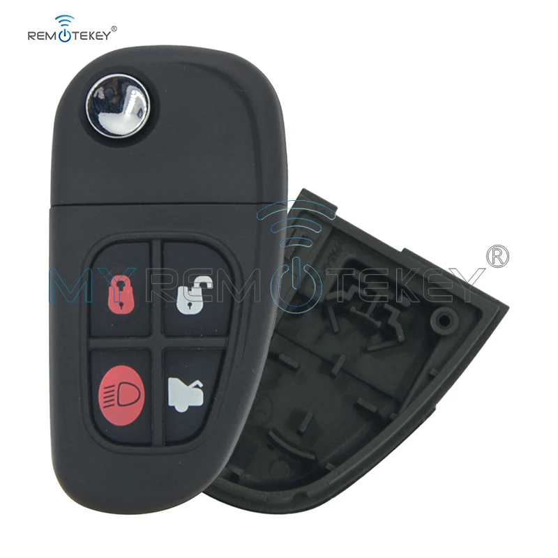 

Remtekey NHVWB1U241 Flip remote key shell case cover FO21 profile for Jaguar X S XJ XK 4 button 1X43 15K601 AE