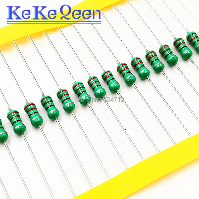 100 шт 0410 цветные круглые катушки индуктор 10UH 12UH 15UH 18UH 22UH 27UH 33UH 39UH 47UH 56UH 68UH 82UH 1/2W