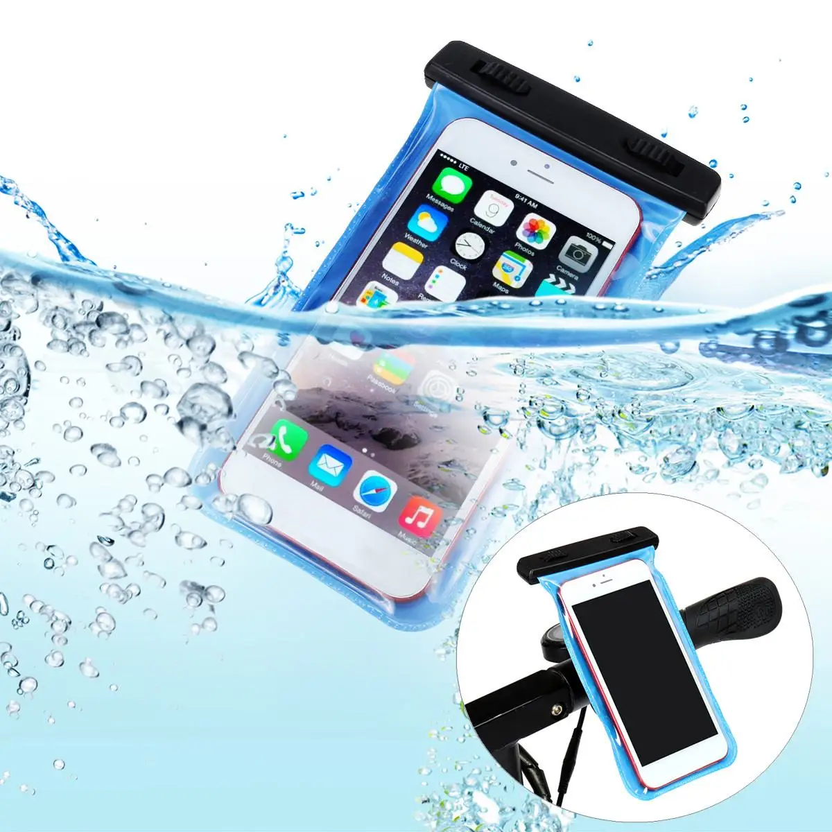 Универсальный Водонепроницаемый Чехол для руля велосипеда 2 в 1 IPX8