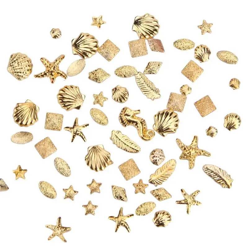 3D Glitters Nail Art Sea Shell Stars Metal Pedicure Manicure Tips DIY Decor | Красота и здоровье