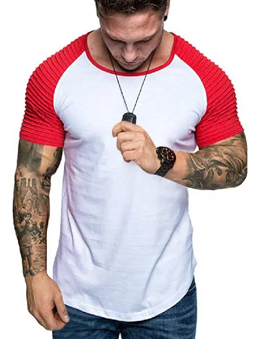 Мужские повседневные футболки Hemiks двухцветные Топы в стиле пэчворк Летние