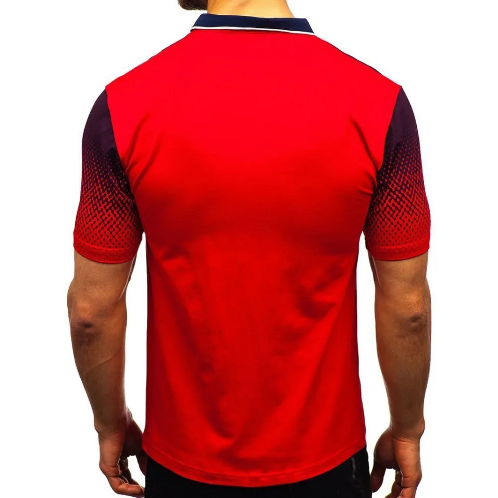 Мужская футболка поло в горошек Moomphya летняя уличная рубашка с коротким рукавом и