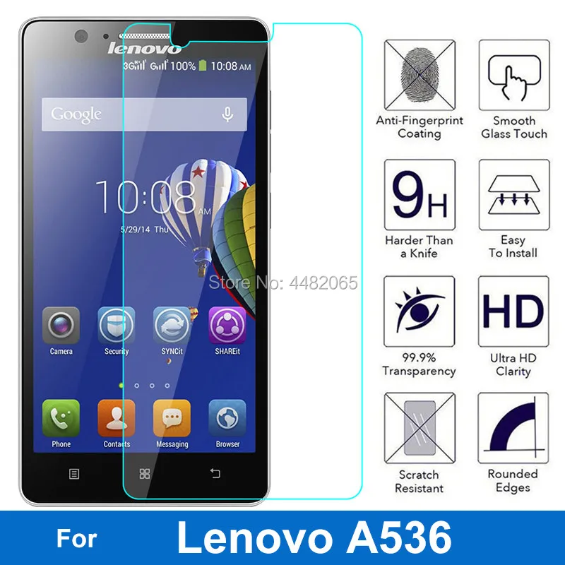 2.5D 0 3 мм закаленное стекло для Lenovo A536 A 536 538 A358T A538 Защитная пленка экрана Передняя