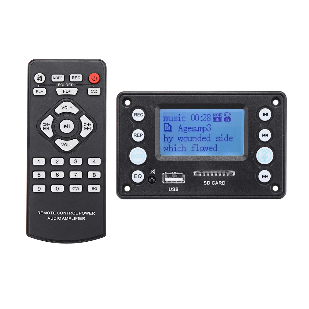LEORY CY68 5 в 12 В MP3 WAV WMA APE bluetooth 4 2 аудио декодер с рекордером двухканальный радио