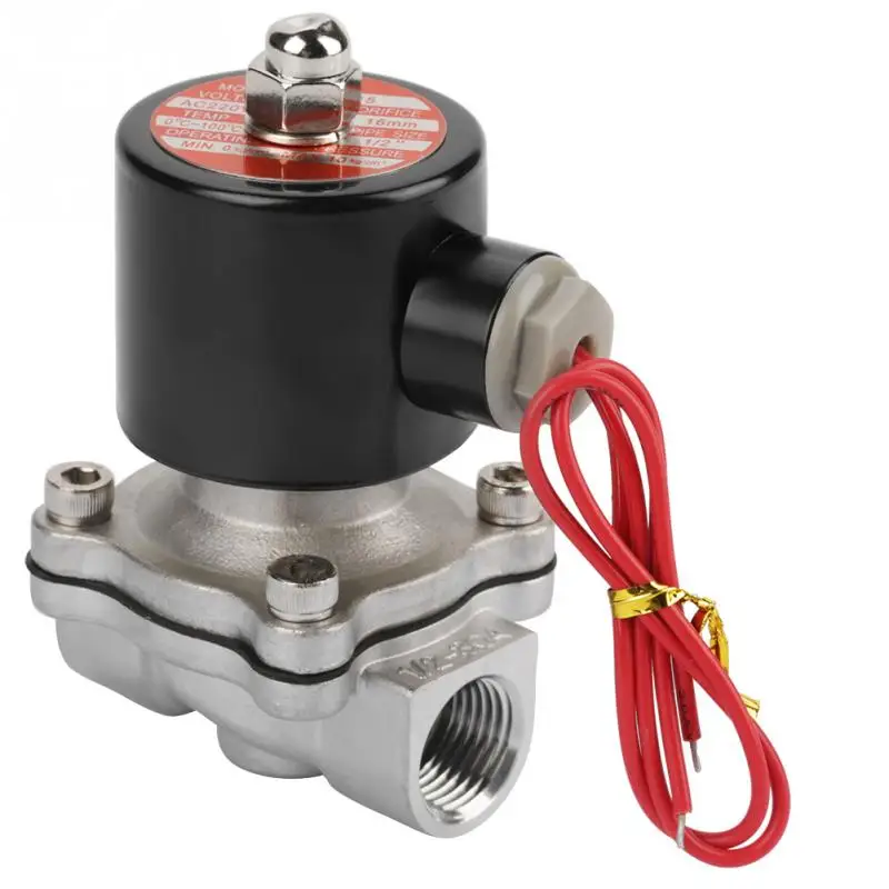AC 220V G1/2 &quotНержавеющая сталь 304 нормально закрытый Электрический