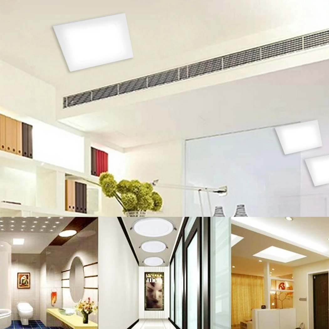 3W 6W 9W LED Panel Lights Ultra Thin Recessed Downlight 85-265V Square Lamp Downlights Free Shipping | Лампы и освещение