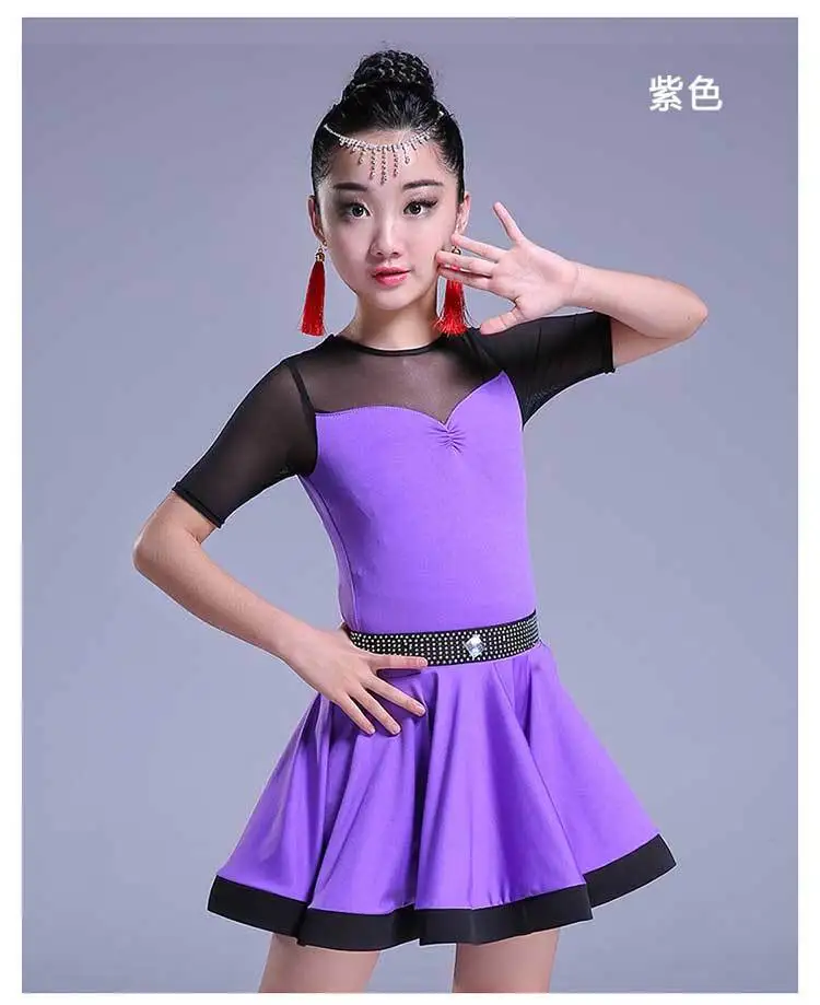 girls latin dance dress ballroom competition for child kids samba rumba salsa Cha dresses tango costumes practice dancing |