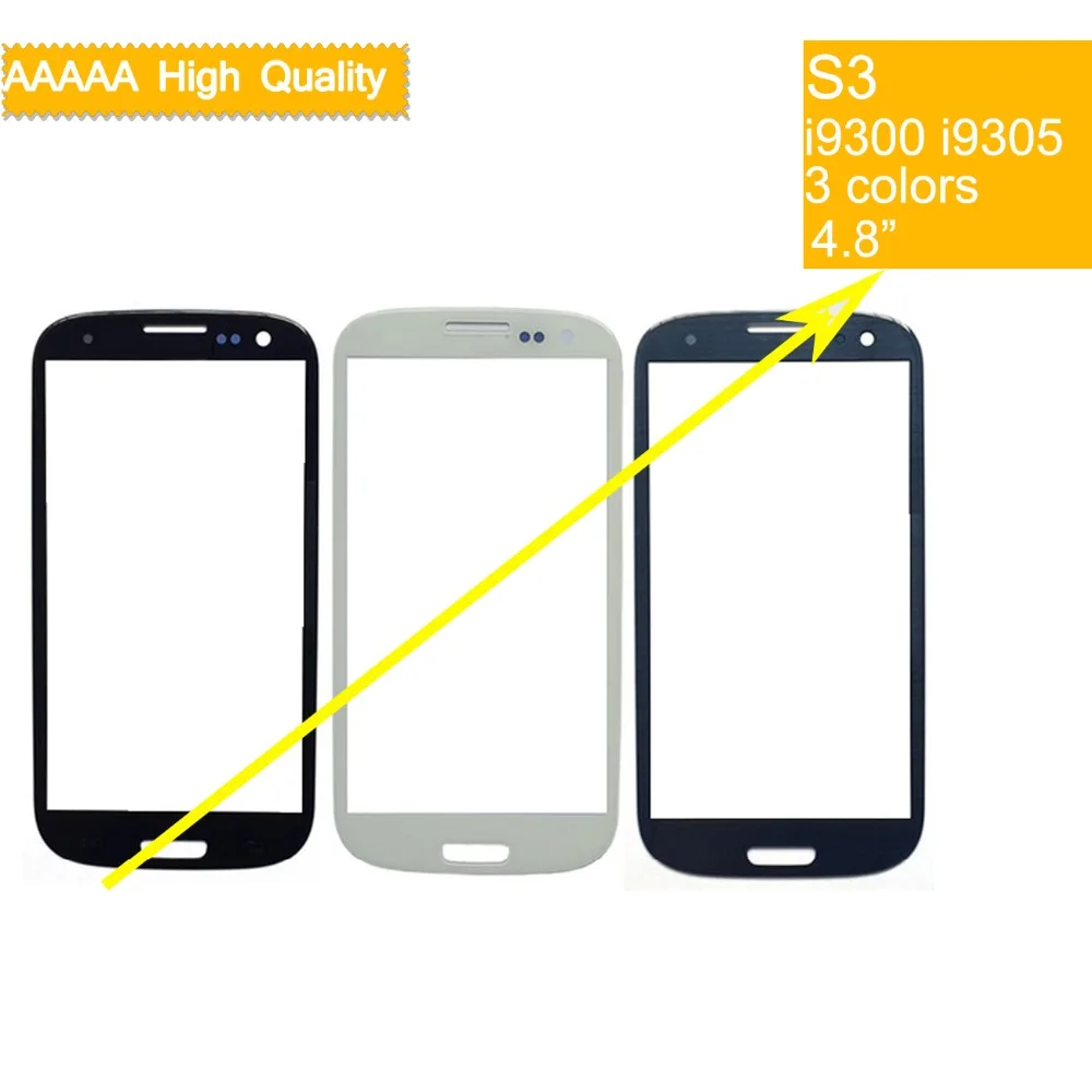 10 шт./лот для Samsung Galaxy S III S3 GT-I9300 I9300 i747 i9305 сенсорный экран передняя стеклянная