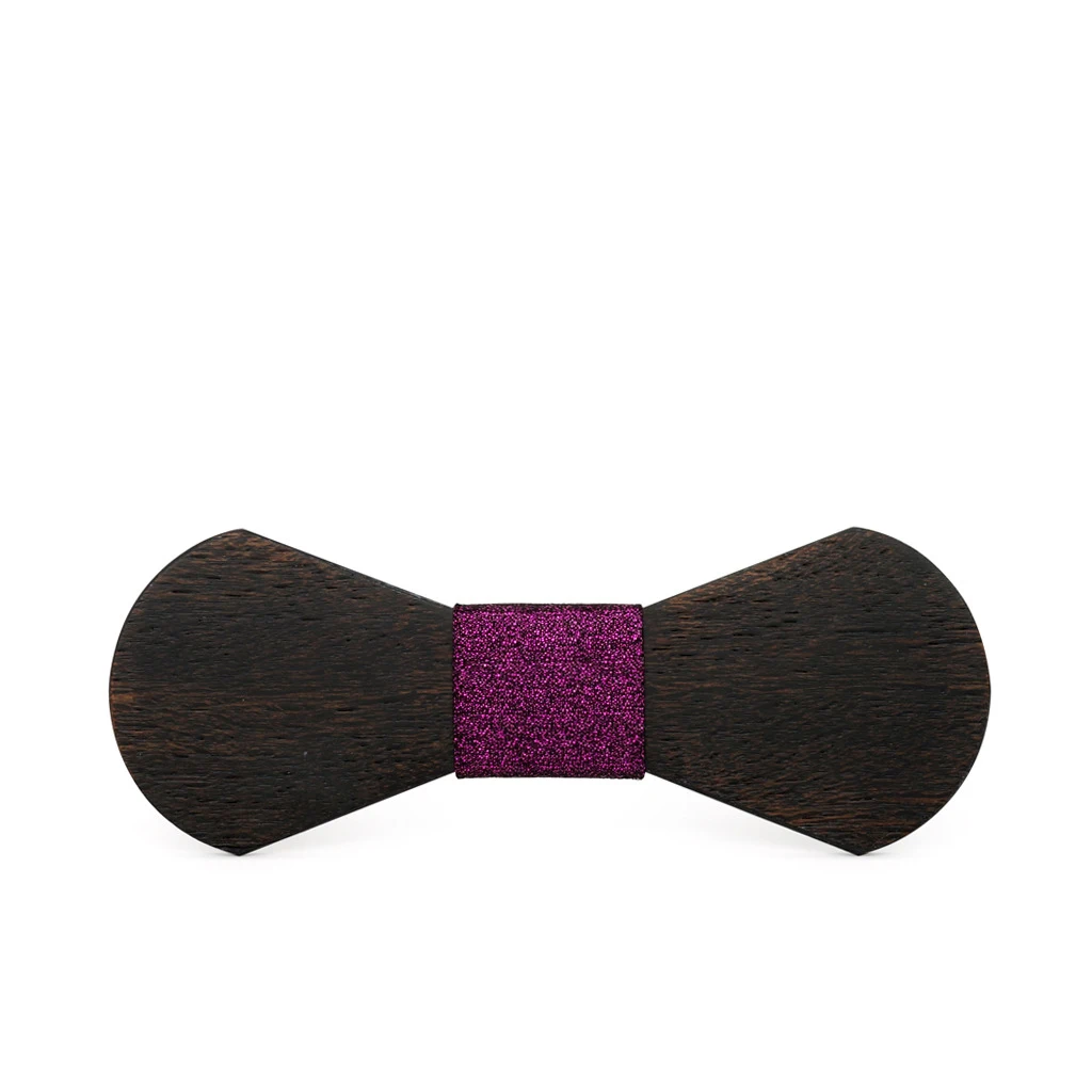 Галстук-бабочка из твердой древесины черный галстук-бабочка с геометрическим