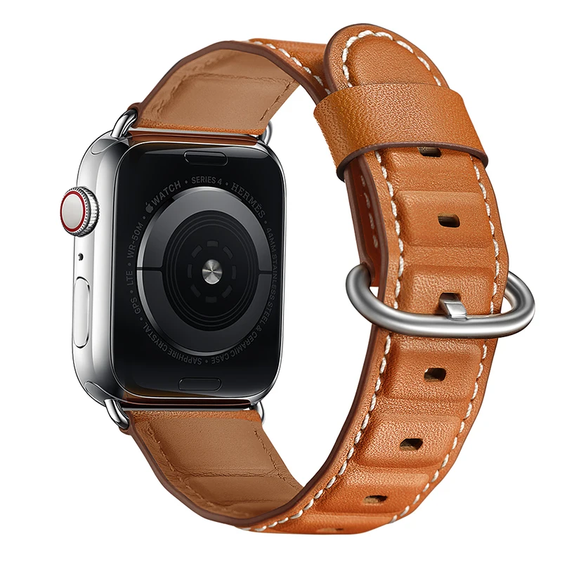Ремешок из натуральной бамбуковой кожи для Apple Watch Series 4 3 2 1 iWatch 38 40 42 44 мм|Ремешки