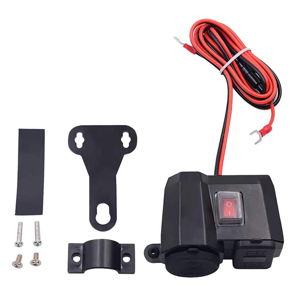 

Waterproof 12V Motorcycle Dual USB Charger Cigar Lighter Socket W/ LED Voltmeter Motorcycle USB Charger