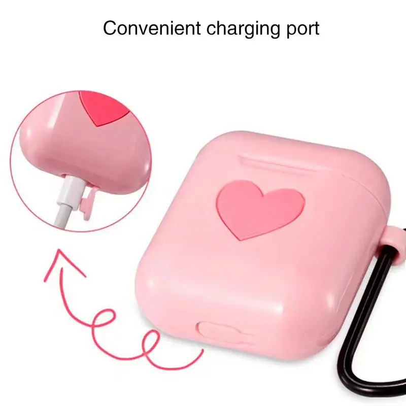 Новые милые наушники чехлы для Apple AirPods Heart Bluetooth беспроводные чехол зарядки