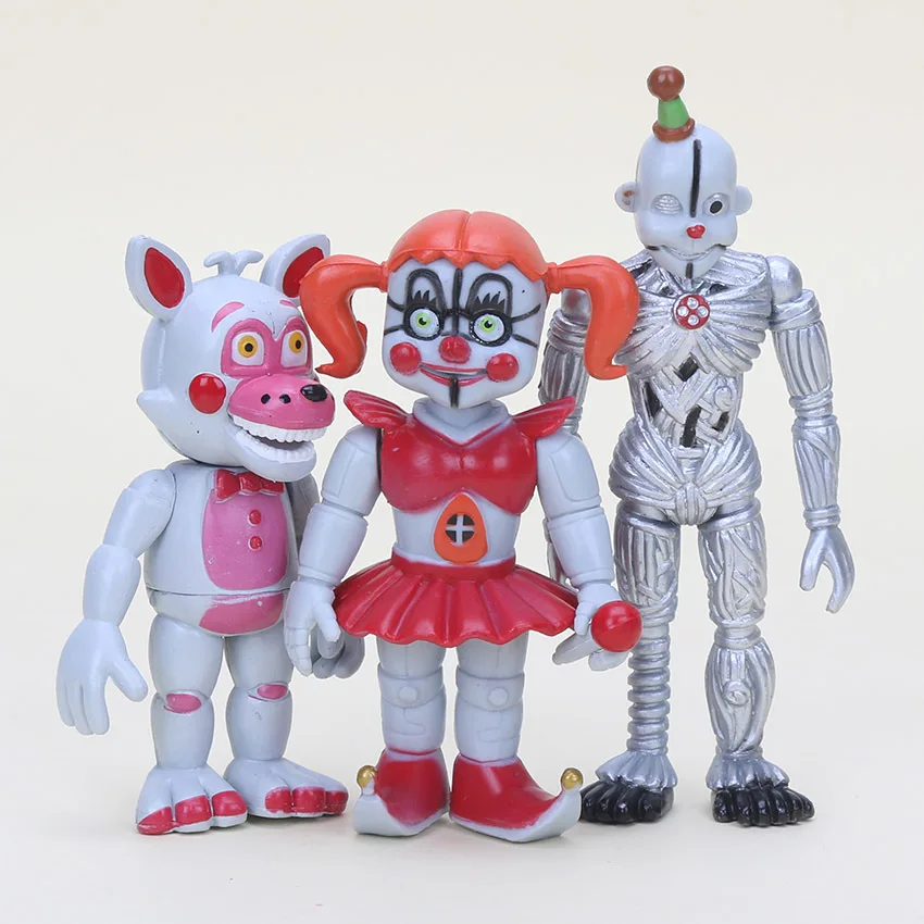 6 pz/набор 10 см Cinque Notti A Freddy Sorella di Posizione FNAF Chica Funtime Foxy Ballora Oro экшен-фигурка из ПВХ