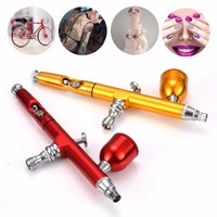 metal airbrush spray tool redgold dual action gravity feed 0 3mm needle nozzle spray pen air brush nail art paint tattoo tool