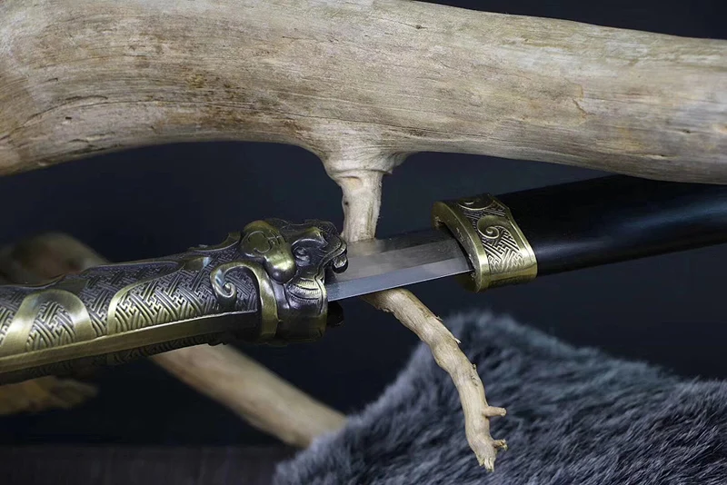 Классический короткий меч lFully ручной работы дамасский сложенный стальной