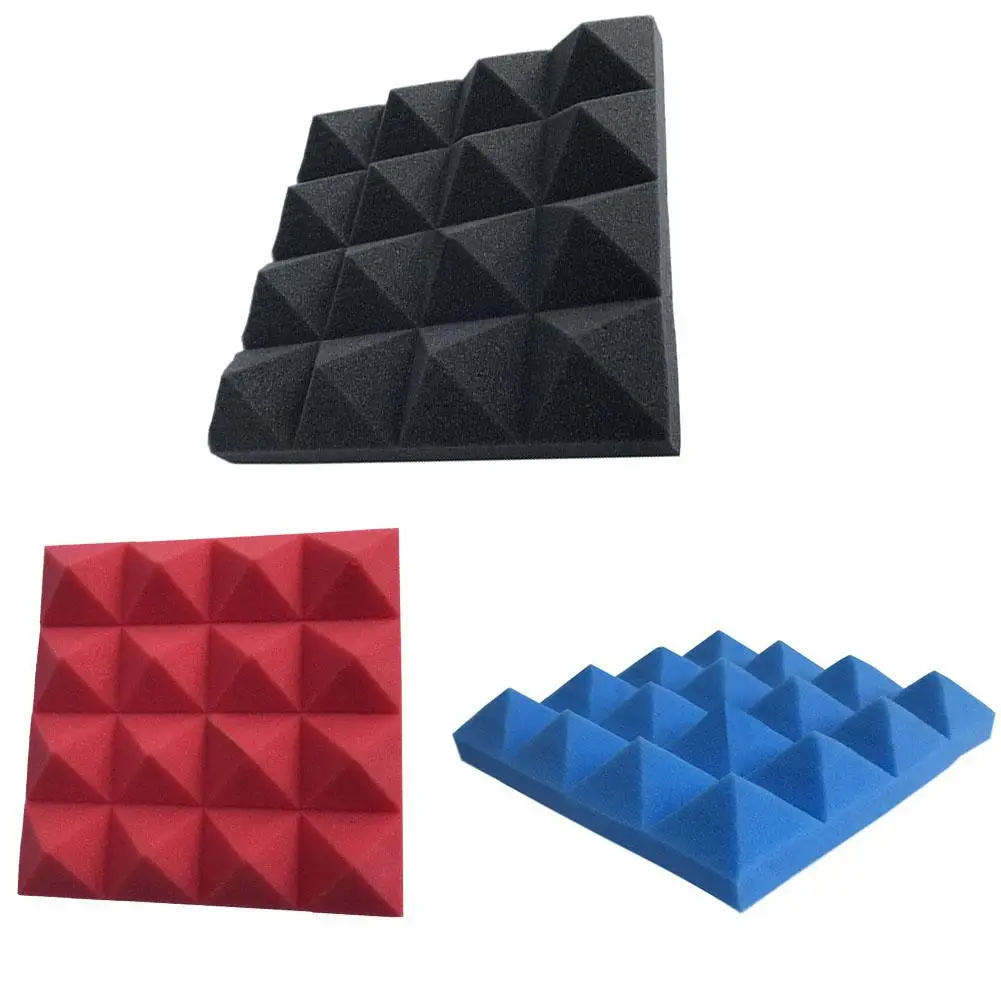 3D пирамидальные панели из акустической пены 25*25*5 см DIY настенная наклейка