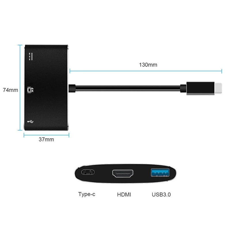 3 в 1 type-C к HDMI USB 0/USB 4K кабель адаптер для samsung Galaxy S9 Mac nintendo SWITCH | Электроника