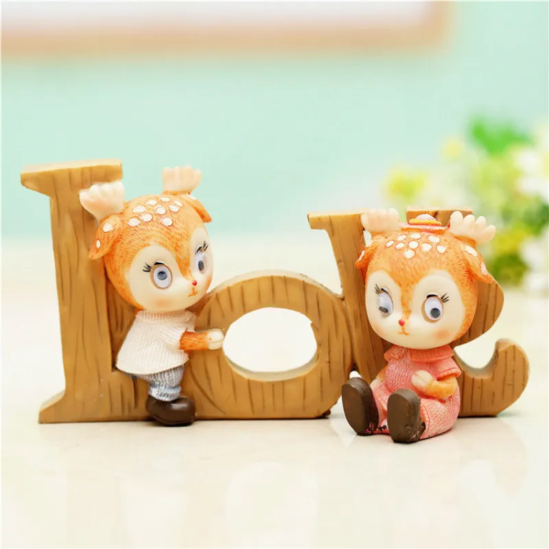 

Модные животные украшения дома фигурки и миниатюрные автомобильные украшения маленькая статуя оленя