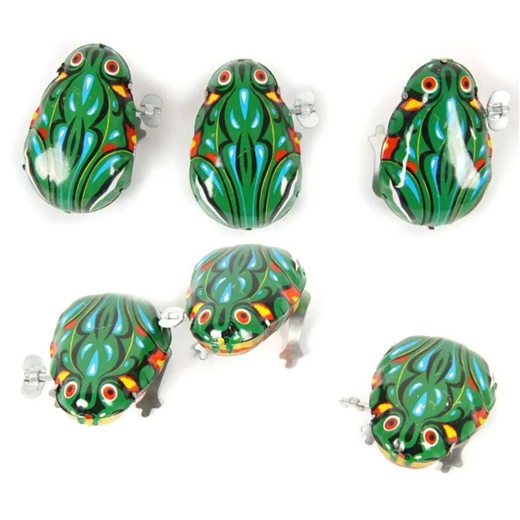 Мини Портативный Заводной железный лист Лягушка Ностальгический сделать из