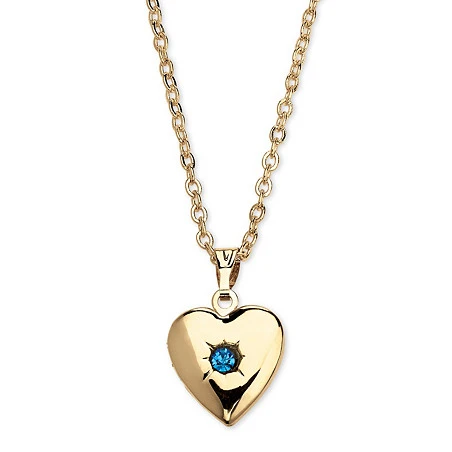 Палм пляжные украшения 4726204 Birthstone кулон с сердцевиной на цепочке в золотистом