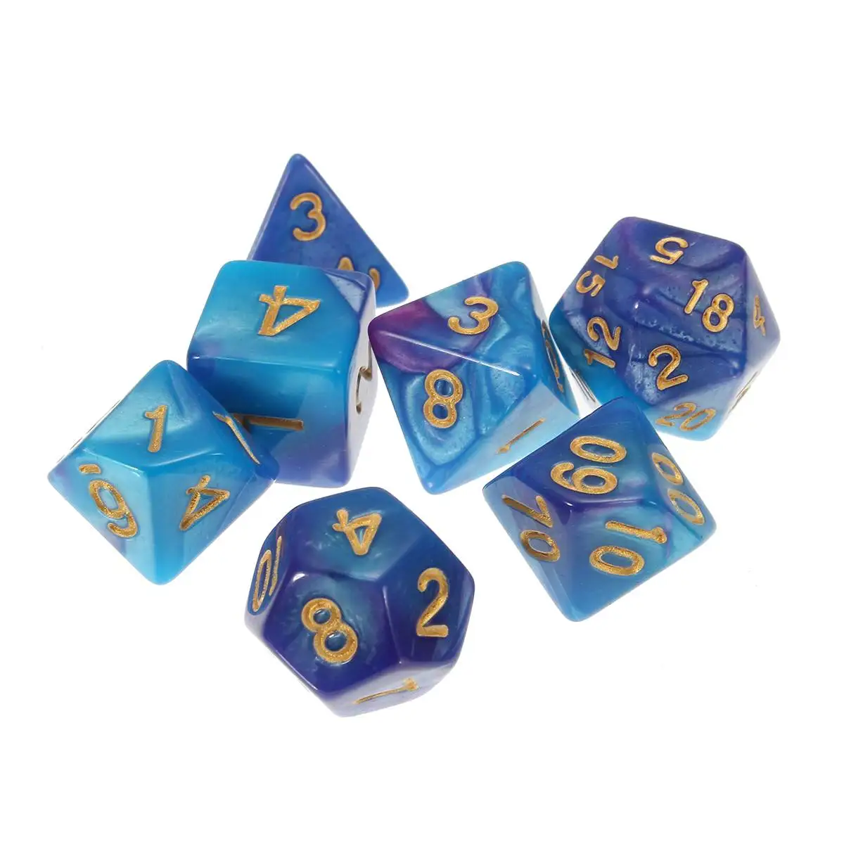 42 шт многогранные кости набор D20 D12 D10 D8 D6 D4 аксессуары для настольной игры+ 6 мешков для DND RPG MTG ролевые игры