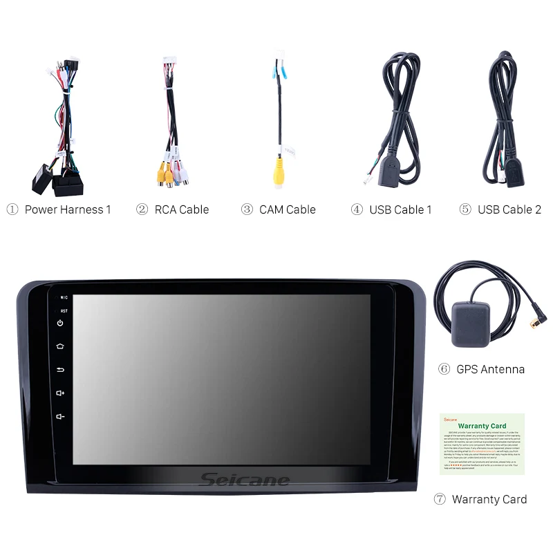 Seicane Android 8 1 для 2005 2012 Mercedes Benz ML Класс W164 ML350 ML430 ML450 ML500 Автомагнитола Авто Стерео GPS