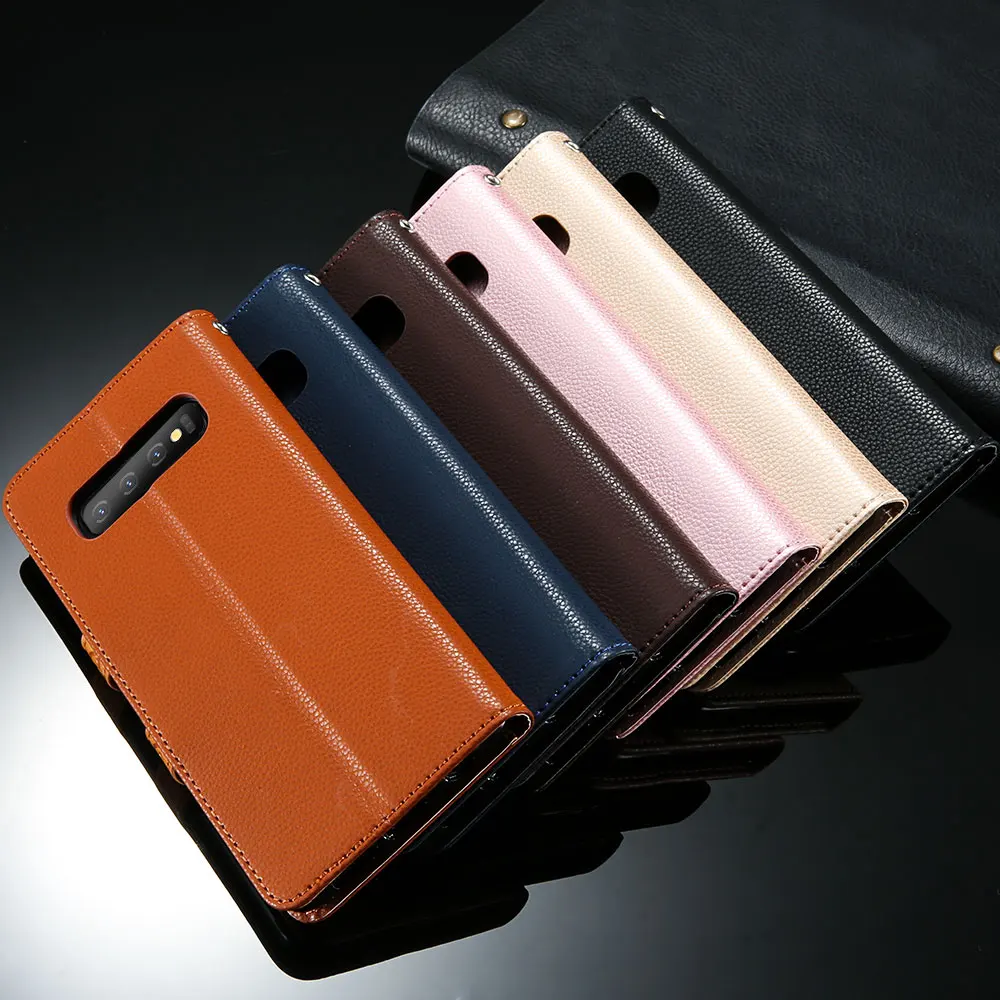 CASEIER с отделениями для карт Кожаный чехол Samsung S8 S9 S10 E Plus Ретро телефона Galaxy A7 A6 A5 A8