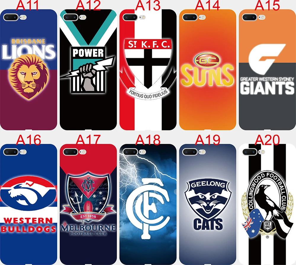 For Samsung Galaxy S9 S8 Plus S7 Edge S6 case Print pattern AFL teams Logo soft TPU Phone cases | Мобильные телефоны и