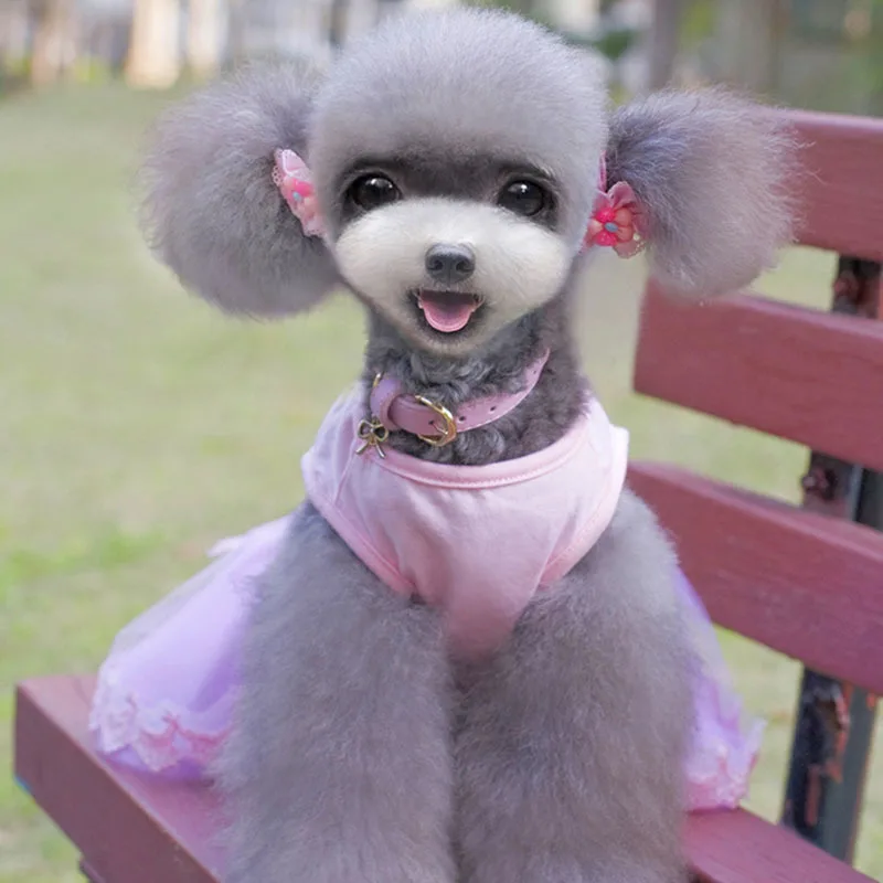 CA Wedding Dog Dresses For Small Dogs Chihuahua Summer Puppy Party Dress Pomeranian Princess Tutu Shih Tzu Yorkshire Pet Clothes | Дом и сад