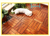 solid wood splicing floor tile balcony splicing solid wood flooring waterproof non slip carbonized wood flooring tile