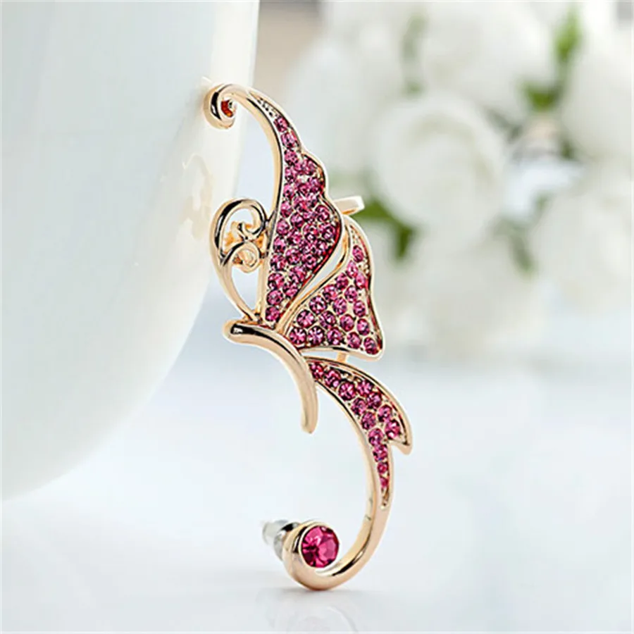 Butterfly Earrings Elf No Holes Ear Clip Hook Female | Украшения и аксессуары