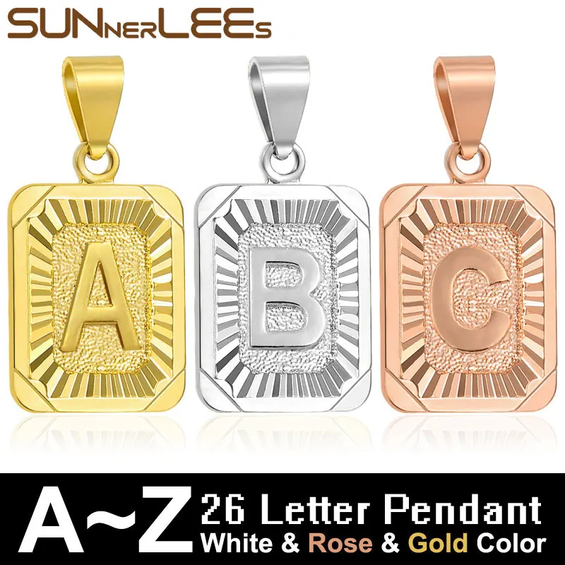 10 шт./лот оптовая продажа SUNNERLEES модные ювелирные изделия 26 букв A ~ Z подвеска цвета