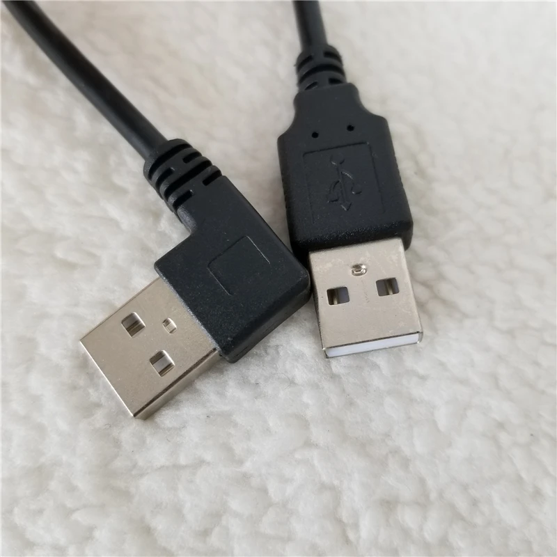 90 Degree Right Angle USB A Male to Adapter Cable Data Extension Power Cord for Hard Drive Notebook 25cm |
