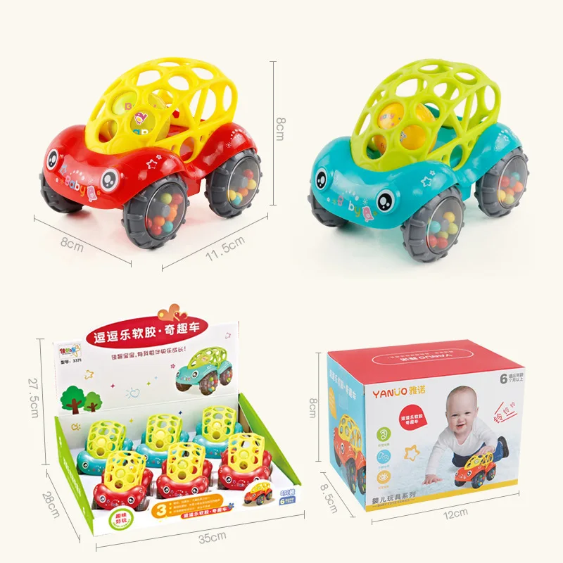 Малыш автомобиль детские колокольчики держать мягкую игрушку carbaby рука catch мяч