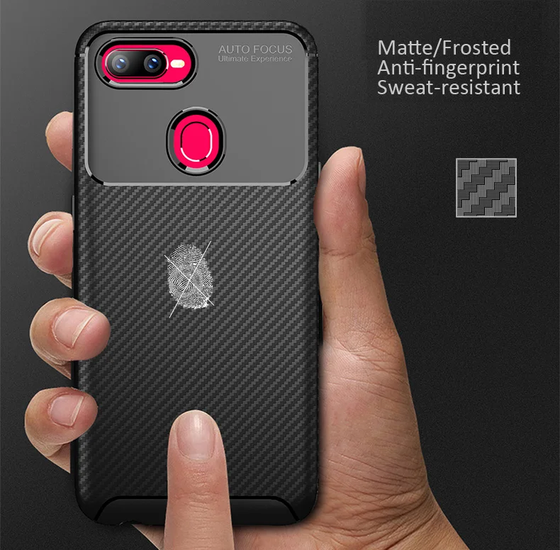 Carbon Fiber Case For Oppo F9 Pro Realme 2 U1 TPU Silicone Matte Frosted Protector Cover | Мобильные телефоны и