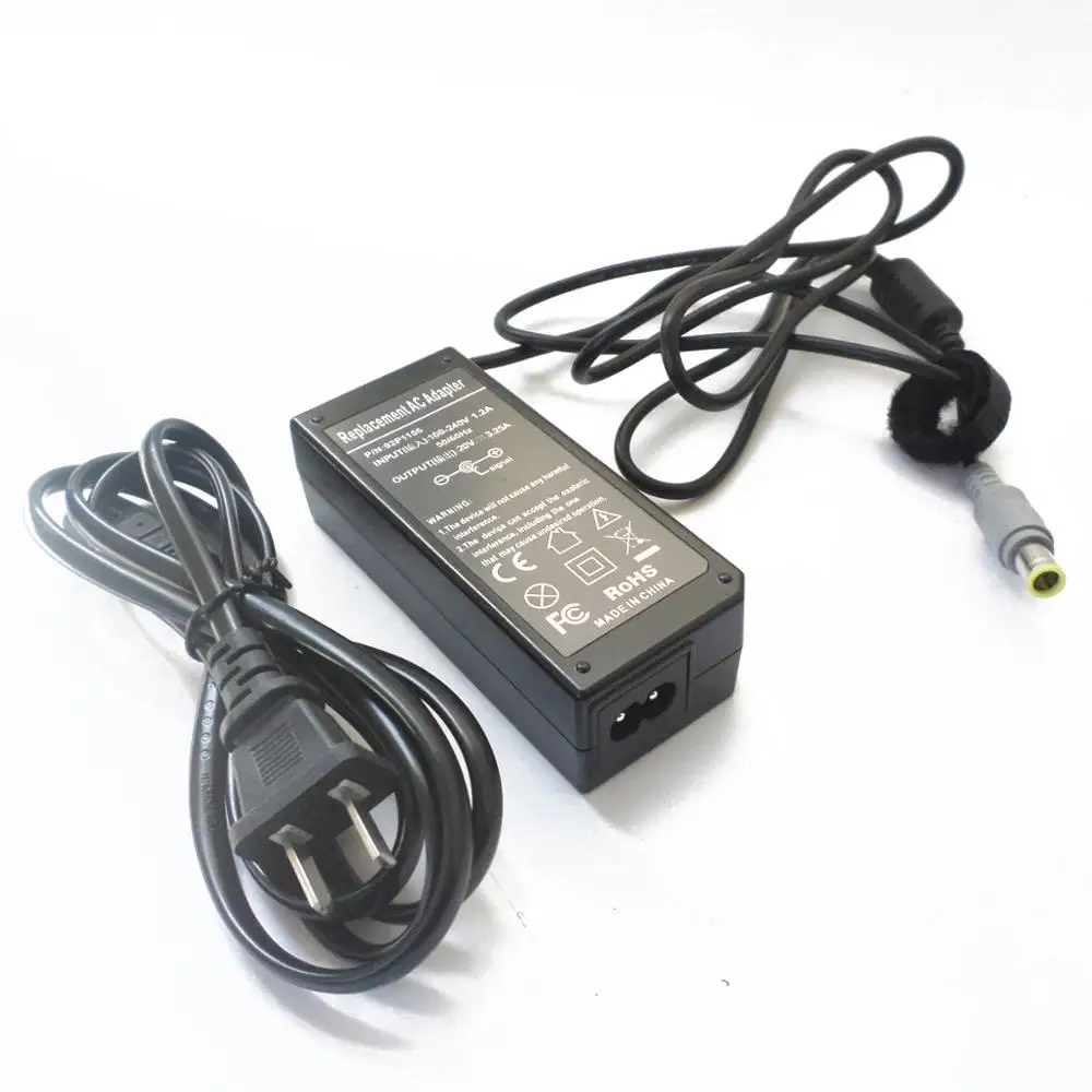 

NEW 20V 65W Charger For Lenovo ThinkPad T400 T410 T420 T500 T510 T400s T410s T410i T410si T420s T420i T510i Power Supply Cord