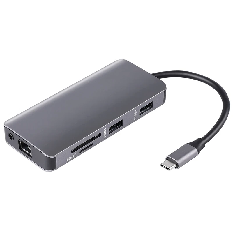 9 в 1 концентратор типа C на Hdmi + Vga выход 2 порта usb3.0 Sd/Tf кардридер - Цена: 3 528,65 руб.