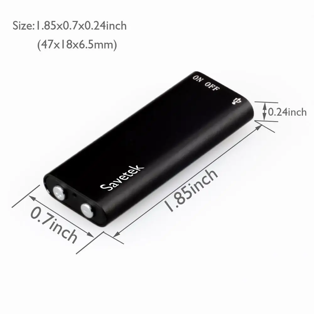 Savetek маленький миниатюрный usb флеш-накопитель голосовой активированный 8 ГБ 16 ГБ Цифровой диктофон с MP3-плеером 384 кбит/с Запись черный
